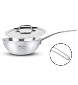 Triply Stainless Steel Wok With Lid 20 CM | Capacity 1.7 Litre